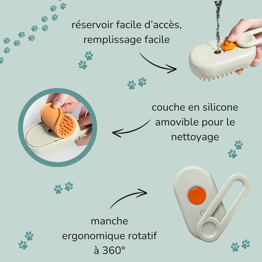 Brosse vapeur anti-poils